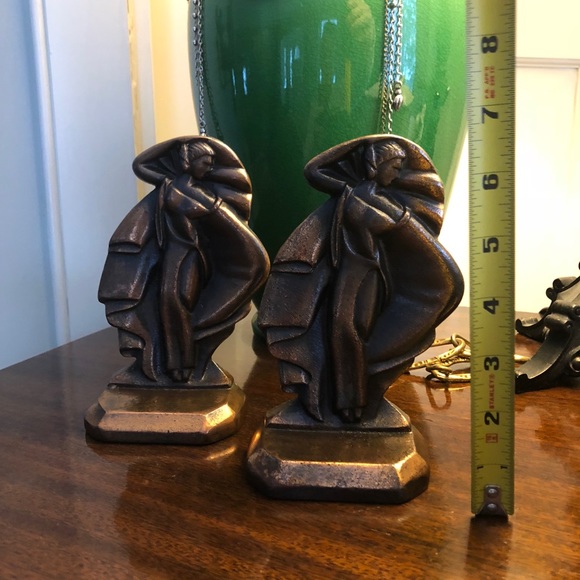 VINTAGE Art Moderne Elegant Lady Bookends - Picture 5 of 10